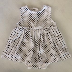 Adorable black and white heart dress